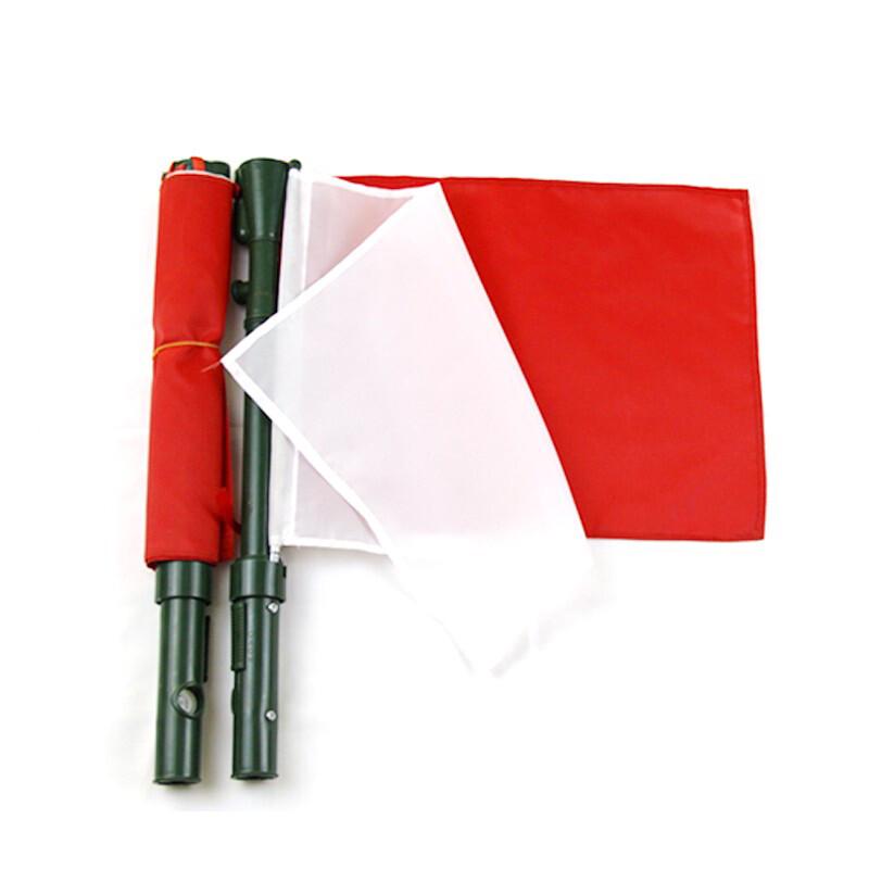 Multifunctional Red & White Command Signal Flag Kit