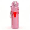 1PC Spider Mask Hero Symbol 750ml Color Plastic Sports Water Bottle Leakproof Flip Straw Lid Suitable for Sports Office Home Use