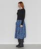 Lense Pumpkin Banding Skirt Blue Check