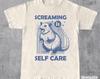 Screaming Is Selfcare Rat Shirt, Funny Graphic Tee, Retro Funny Graphic Tees, Rat Shirt, Meme Graphic T-Shirt, Rodent Lover Gift
