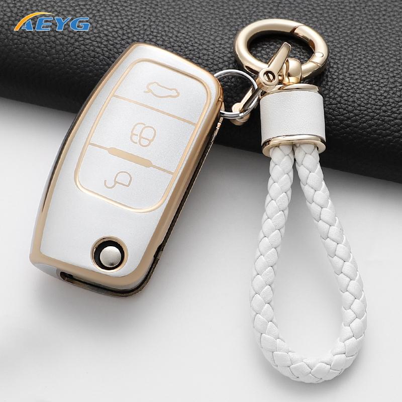 Tpu Shell For Ford Focus 2 Mk2 Fiesta Mondeo Galaxy Falcon Territory Ecosport Kuga Escape Key Case Fob Holder Keychain