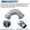 24mm Air Diesel Parking Heater Exhaust Pipe Tube Elbow Connector - Stainless Steel Flexible Exhaust Hose with 2 Clamps for Webasto Eberspacher Truck