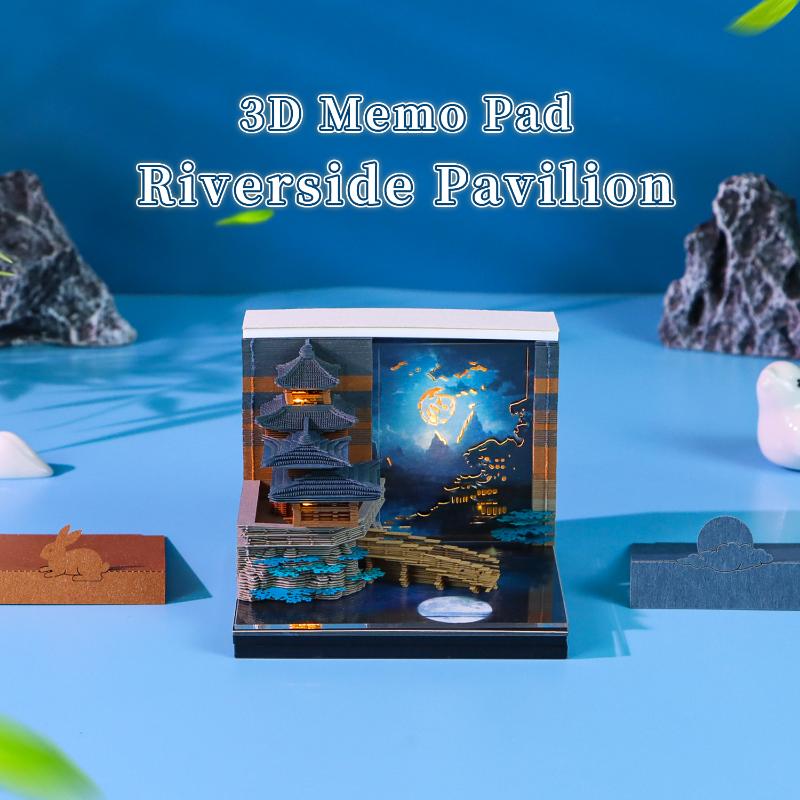 Elegant 3D Desk Calendar 2027 with LED Light Tear-away for Home and Office Efficiency A