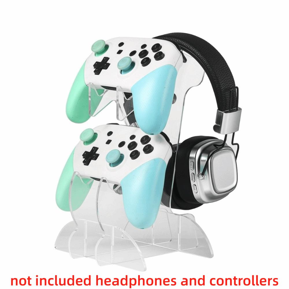 Acrylic Gaming Controller Stand Double-layer Desktop Organizer for PS5/PS4/Xbox/Switch