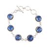 Tanzanite Gemstone 925 Sterling Silver Jewelry Women's Handcrafted Bracelet7-9" RB-17-6