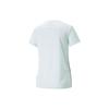 Puma Laufserie Einfarbig Lässig Sport Rundhals Kurzarm T-Shirt Damen T-Shirts Hellblau 520181-20