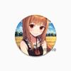 32/44/58mm 58mm Kurafuto Rorensu Horo Badge Cute Anime Wolf Brooches Handmade Platic Lapel Pin for Clothes Hat Backpack Jewelry Accessories