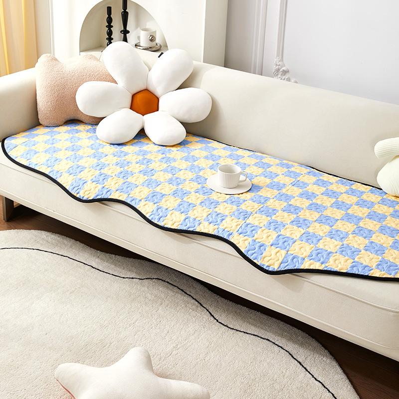 Special-Shaped Nordic Simple Sofa Cushion Fabric Non-Slip Fashion Cushion Chessboard Plaid Four Seasons Universal Sofa Cover Cover Thickened