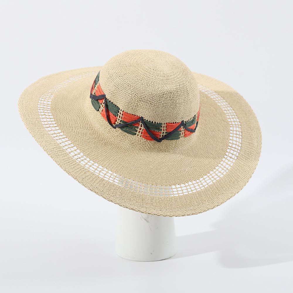 Cappello da Spiaggia a Tesa Larga 2026 per Donna, Cappellino Parasole a Tesa Larga Primavera Estate, Cappello da Sole con Protezione UV