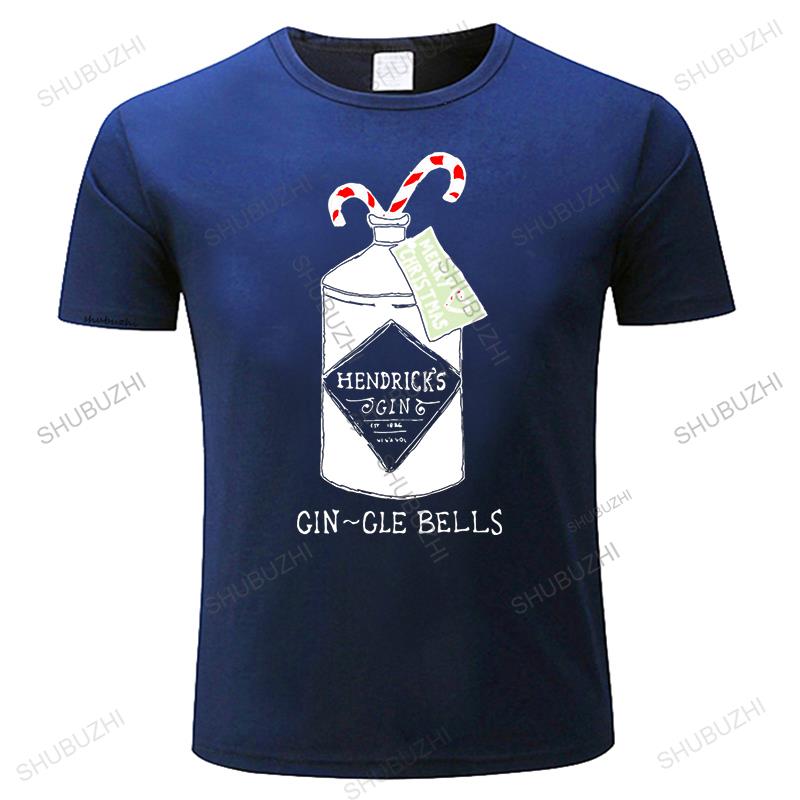 mens high quality short sleeve t shirt vintage tee tops Gin Christmas GIN GLE BELLS summer cotton brand loose cool teeshirt