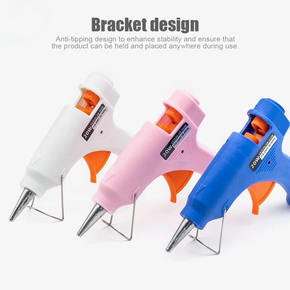20W with Switch Suit 7mm Glue Stick Hot Melt Glue Gun Mini Industrial Adhesive Hot Gun Electric Heat Temperature Gun Repair Too