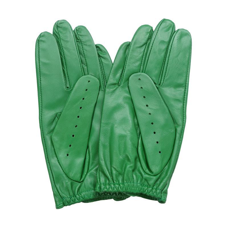 Women's Full-Finger Perforated Leather Motorcycle Gloves AM013