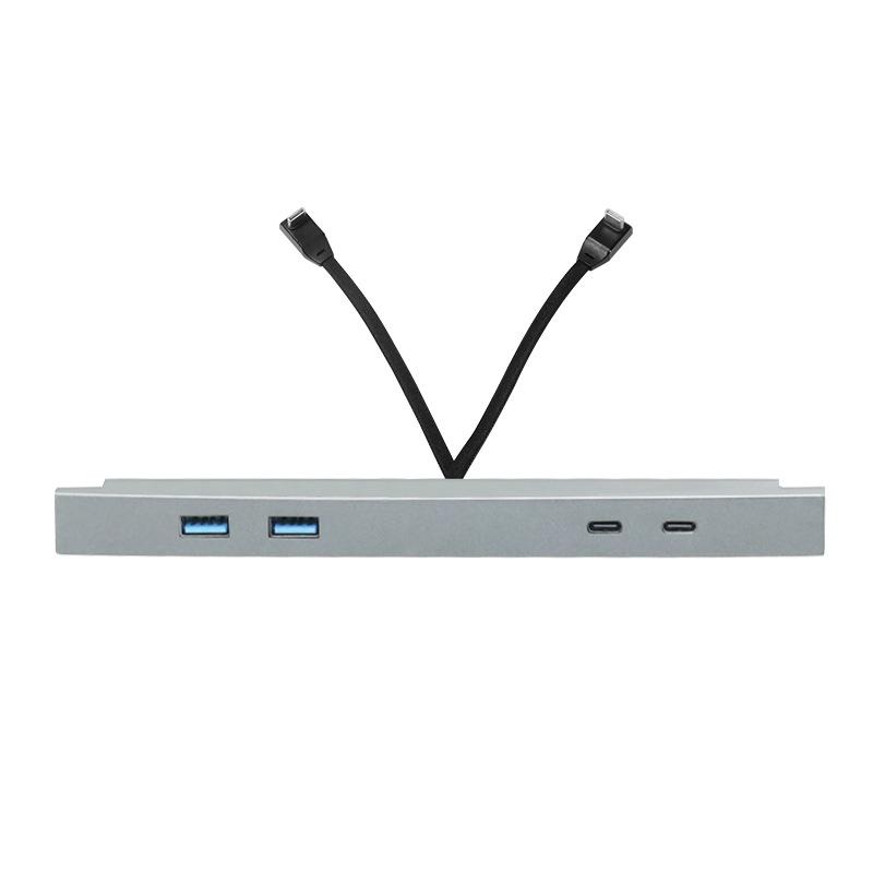 For Tesla 2024-2024 Model 3 Model Y 27W Quick Charger LED Intelligent Docking Station USB Shunt Hub Decoration