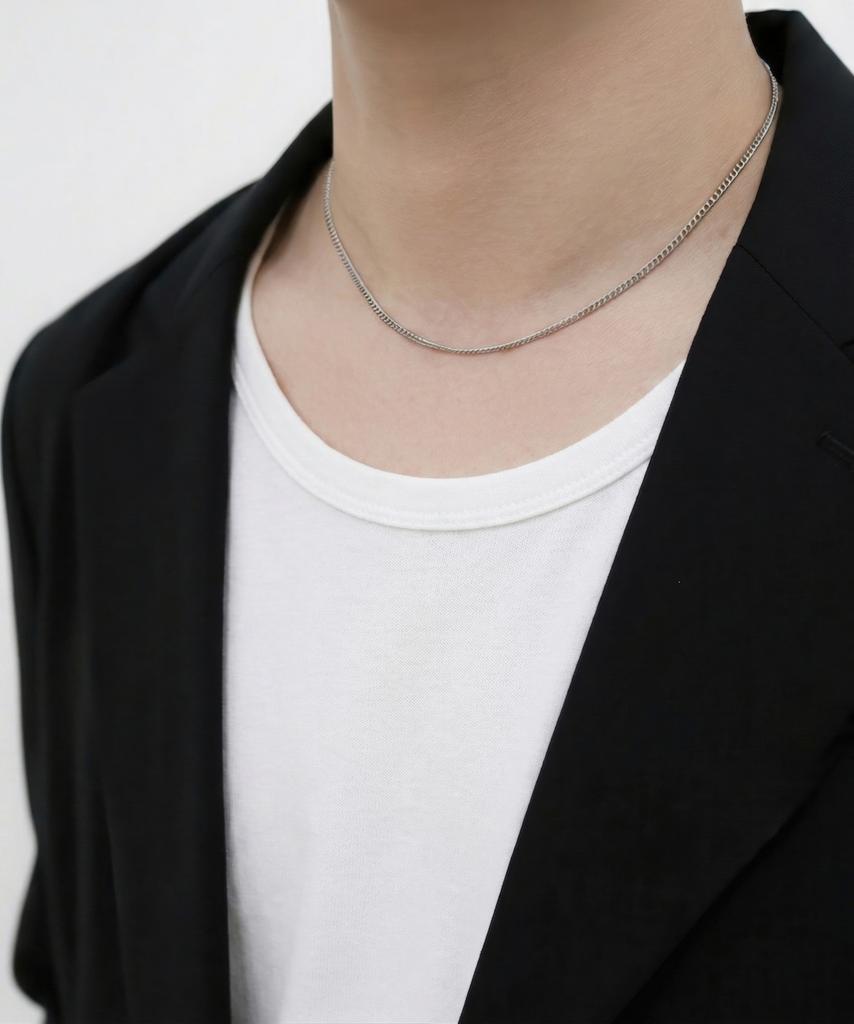 Bassclef Men'S Chain Necklace Surgical Steel Clef 40 Chain Nec