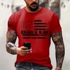 Fashionable Round Neck Short Sleeve Work Clothes Printed Tops For Mens Summer Tops