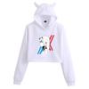 Darling in the Franxx Zero Two Cat Ear Cropped Hoodie - Women's Anime Style