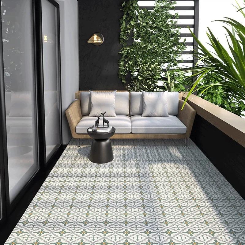 Vintage Plaid Kitchen Rug Geometric Carpets for Living Room Bedroom Decoration Waterproof Home Balcony Bathroom Floor Mat Decor