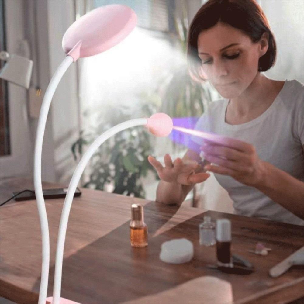 Double-head Gooseneck Nail Lamp Nightlight UV Curable Violet Lamp  for Manicure Salon