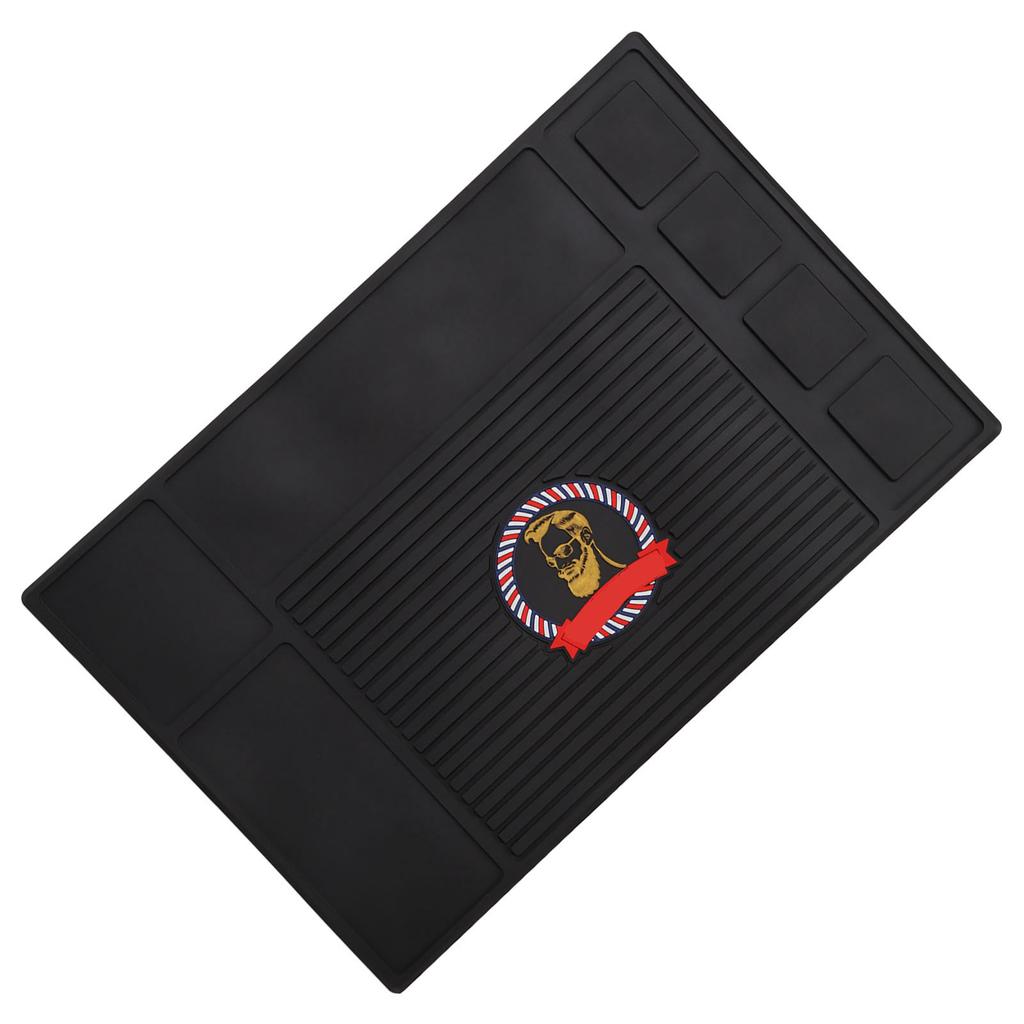 Barber Tools Mat Silicone Skid Resistance Waterproof Strong Adsorption Barber Station Organizer Mat for Hair Salon
