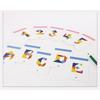 Children's Wooden Colorful Tangram Iron Box Storage Jigsaw Puzzle Puzzle Early Education Intelligence Number Letter Wooden Toys