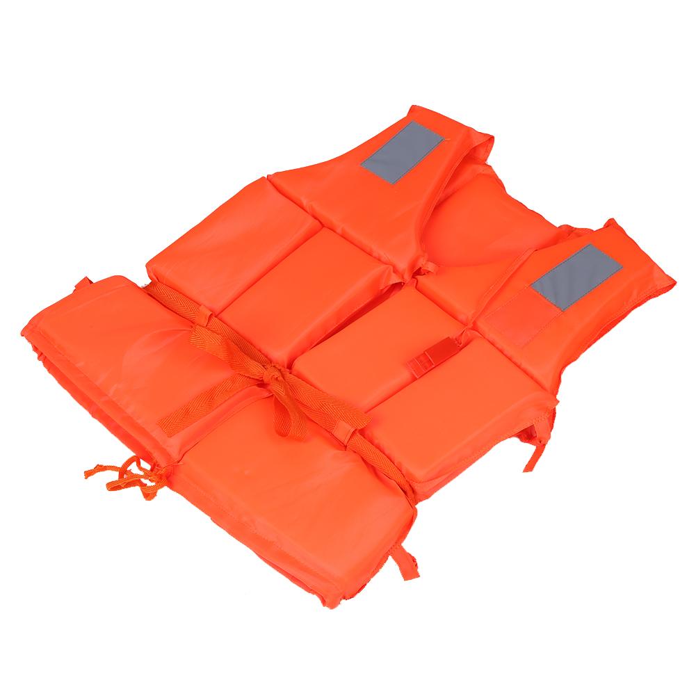 Gilet di salvataggio Nuoto Nautica Spiaggia Esterno Aiuto per la sopravvivenza Giacca con fischietto Adulto Arancione