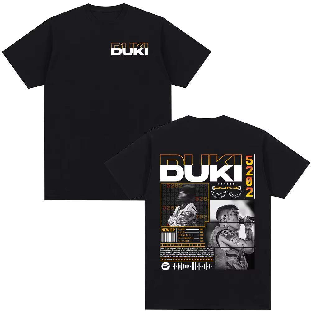 

Rapper Duki Duki 5202 MIXTAPE 2026 Album T Shirts Unisexs Women Fashion Hip Hop Vintage Tshirt Cotton Casual Short Sleeve Tshirt 3XL