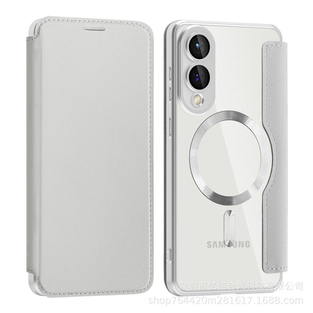 Geeignet für Samsung S25EDGE Business Flip Cover Goldener Schild Magnetische Ledertasche Handyhülle S24ULTRA Schutzhülle A05S