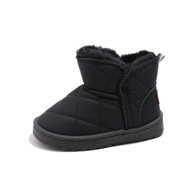 New Children's Snow Boot Kids Causal Girls Fashion Beige Ankle Boots Outdoor Thickened Plush Versatile Boys Warm Cotton Boots