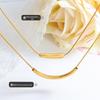 Korean Trendy Irregular Curve Gold-Plated Titanium Steel Minimalist Chain Necklace