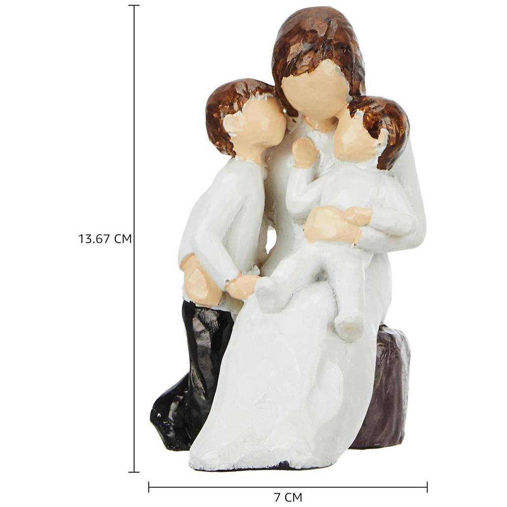 Frumoasă Statuie Miother și Copil din rășină pictată manual (Pachet de 1), Oameni, alb