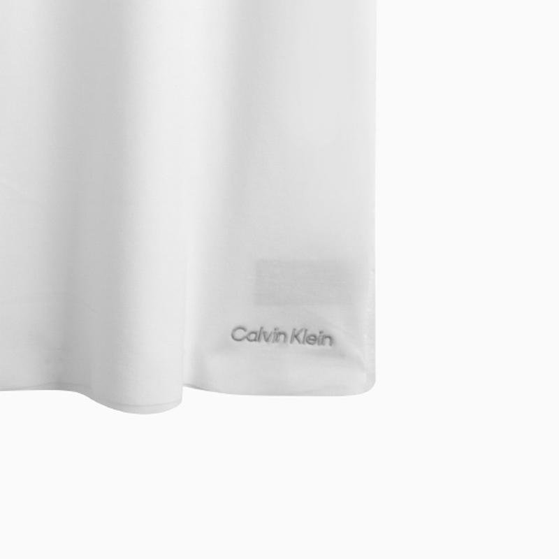 Calvin Klein Minimalist Embroidered Comfortable Home Short Sleeve Top Pajamas Men Tops Moonlight-White NB3632100