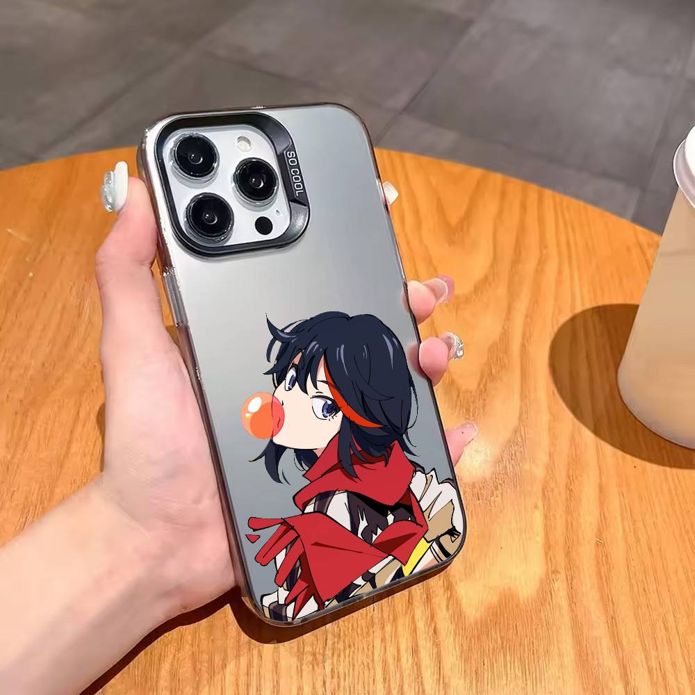 Anime R-Ryuko M-Matoi Phone Case For iPhone17,16,15,14,13,12,11 Plus,Pro Max Black Candy silver phone case iPhone17