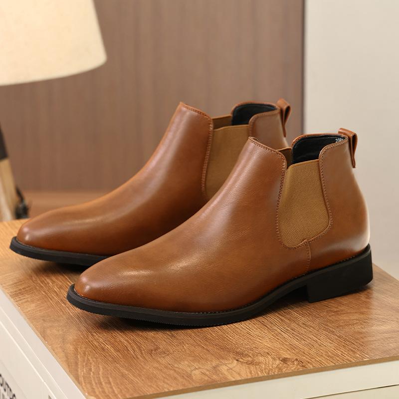 

25870 Челсі Чоботи Британські Вінтажні Чоботи Челсі Чоловічі Гостроносі Чоботи Мартін Великого Розміру Шкіряні Чоботи 48 коричневий