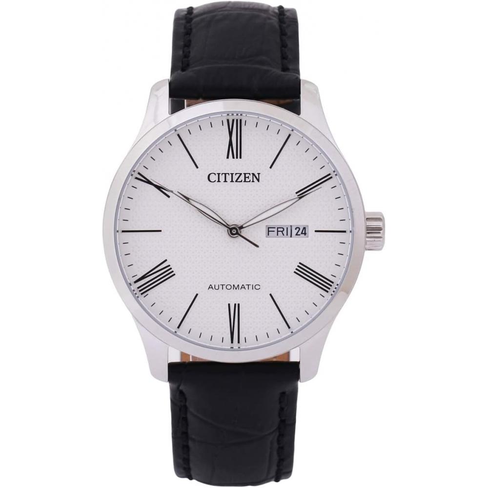 

No Citizen Nh8350 08a Mens Leather Band White Dial Date Automatic Watch