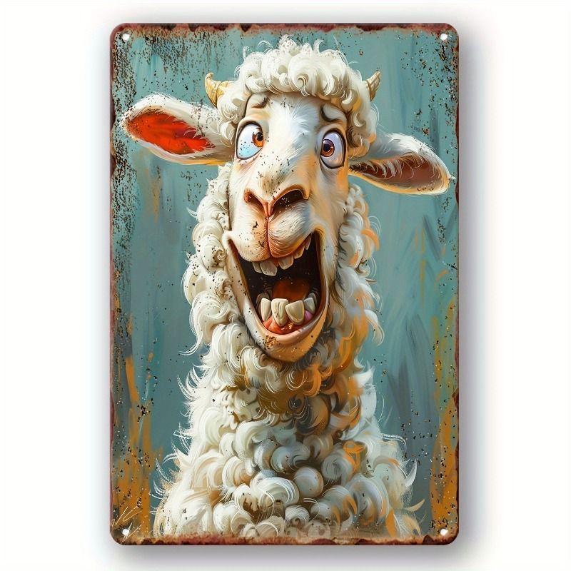 Retro Metal Animal Wall Art for Home Kitchen Farm Cafe Garden