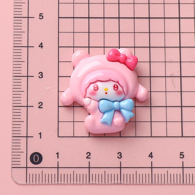 10 Pcs Cute Surface Cartoon Pink Little Sheep Ice Cream Resin Scrapbook Diy Jewelry Wedding Children Hairpin Accessories A66