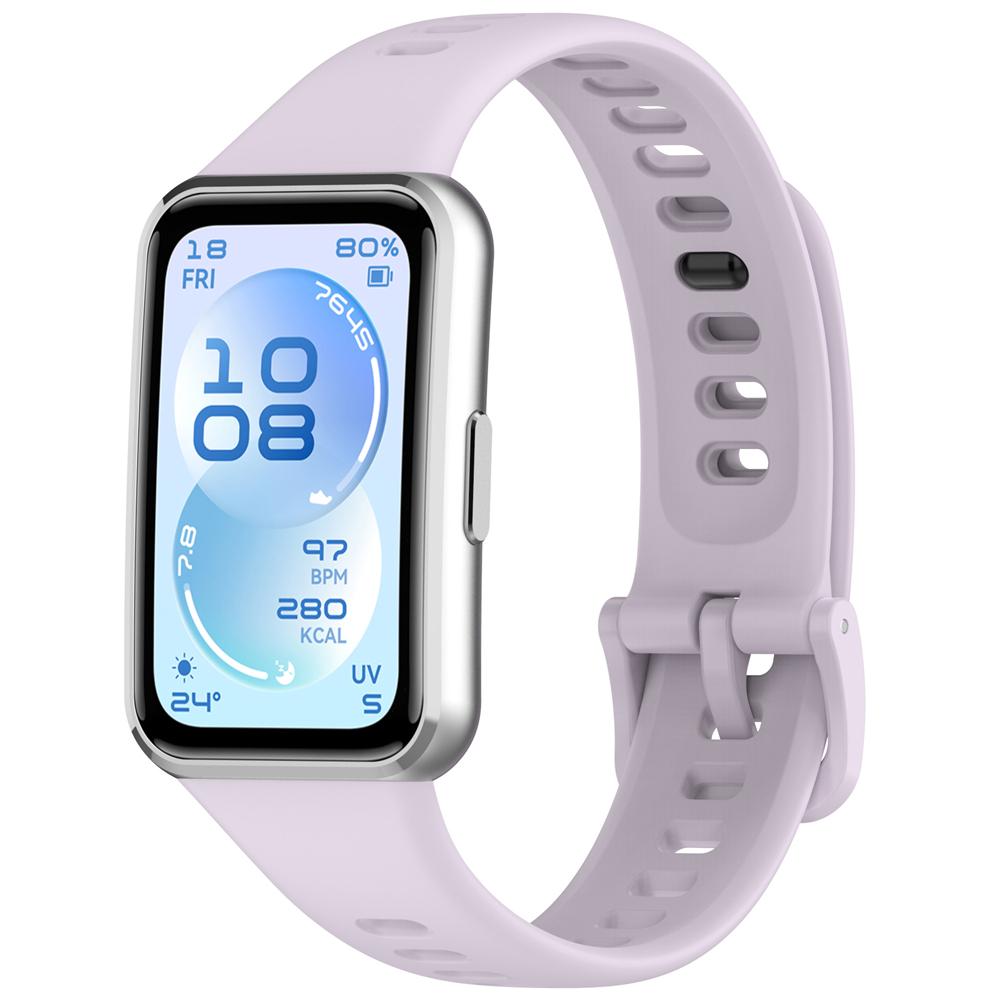 Оригинальный ремешок для запястья Для Huawei Band 11/11 Pro/NFC ремешок Умные часы Аксессуары Замена Спортивный силиконовый браслет Correa Huawei Band 11 светло-фиолетовый