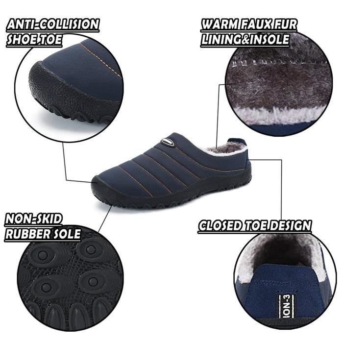 Chausson - GY31V - Femme - Noir - Antidérapant - Doux et confortable - Taille 36