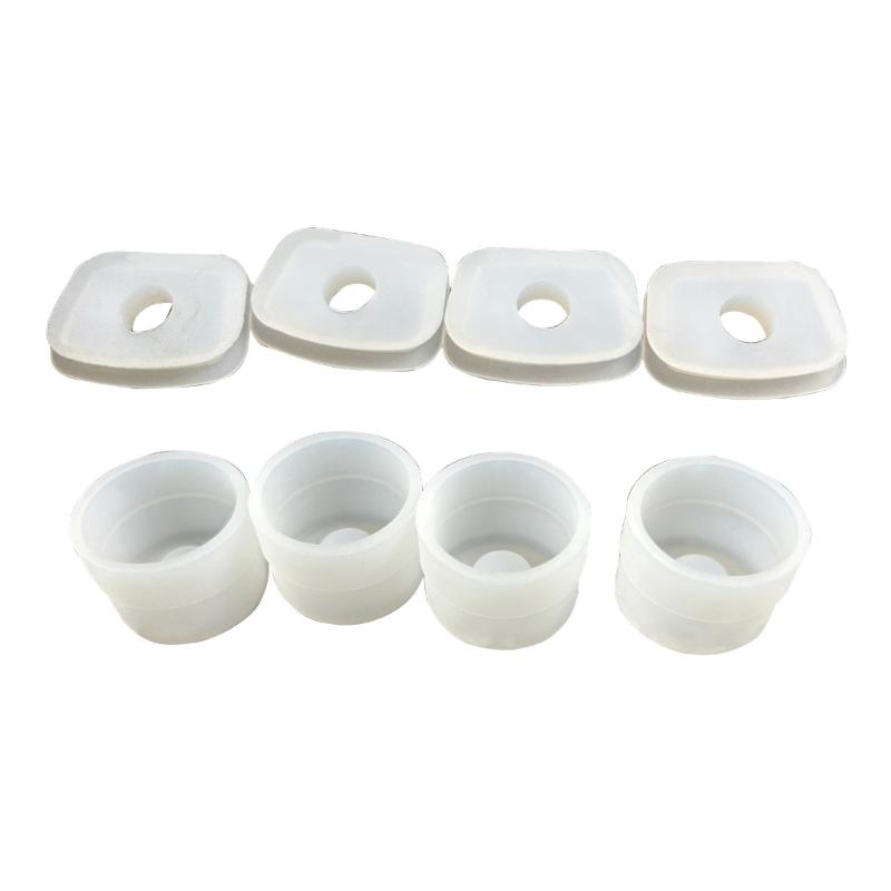 8Pieces Silicone Spill Proof-Stopper Set Leak-Stopper for Cup Straw Cover Cap Square Spill-Stopper Round Leak-Stopper