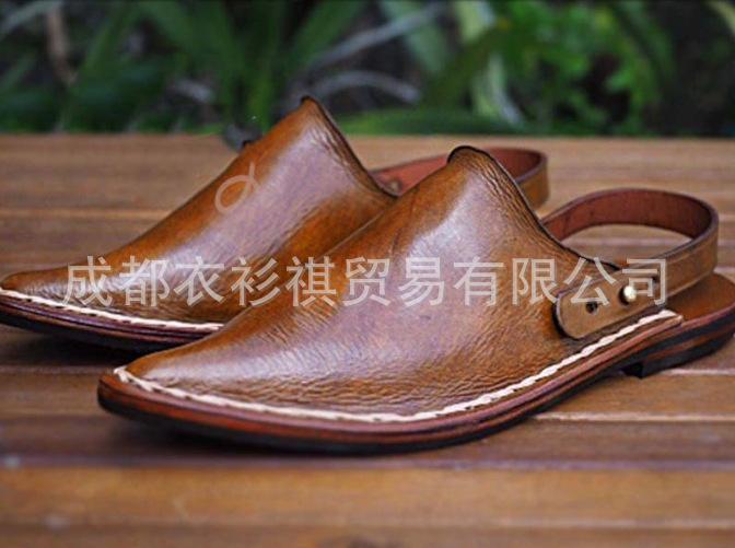 Pointed Men'S Flat Spring Casual Shoes Large Size Versatile 38-48 Size Slippers Sandals