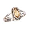 Natural Citrine Gemstone Handmade 925 Sterling Silver Jewelry Ring Size 8 u3E64