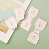 50Pcs Pink Flower Fold Packing Cardboard Display Cards For Handmade Necklace Bracelet Headwear Hairband Retail Hanging Labels
