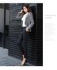High Waist Women's Straight-Leg Suit Pants - Casual Korean Style, Black, Thin Fabric for Spring, Autumn, Summer
