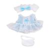 Niannyyhouse 10cm~15cm 20cm 40cm Plush Doll Clothes Head Dress Apron Maid Outfit Cotton Doll Dress-Up Accessories (Blue 10cm~15cm)