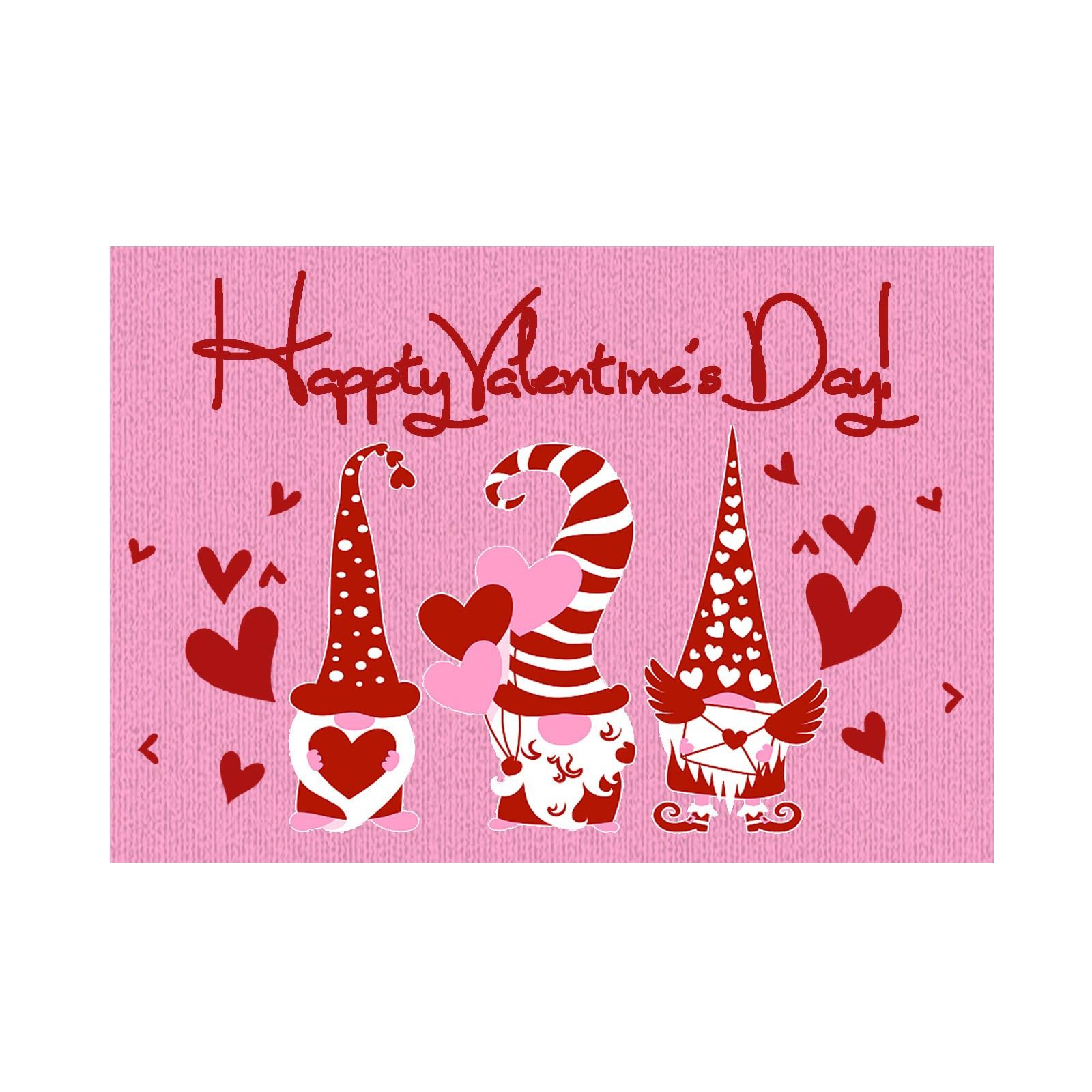 

Gnome Doormat Bathroom Mats Doormat Floor Outdoor Welcome Doormat Day Happy Valentine s Through Blanket Lap Blankets And Throws One Size