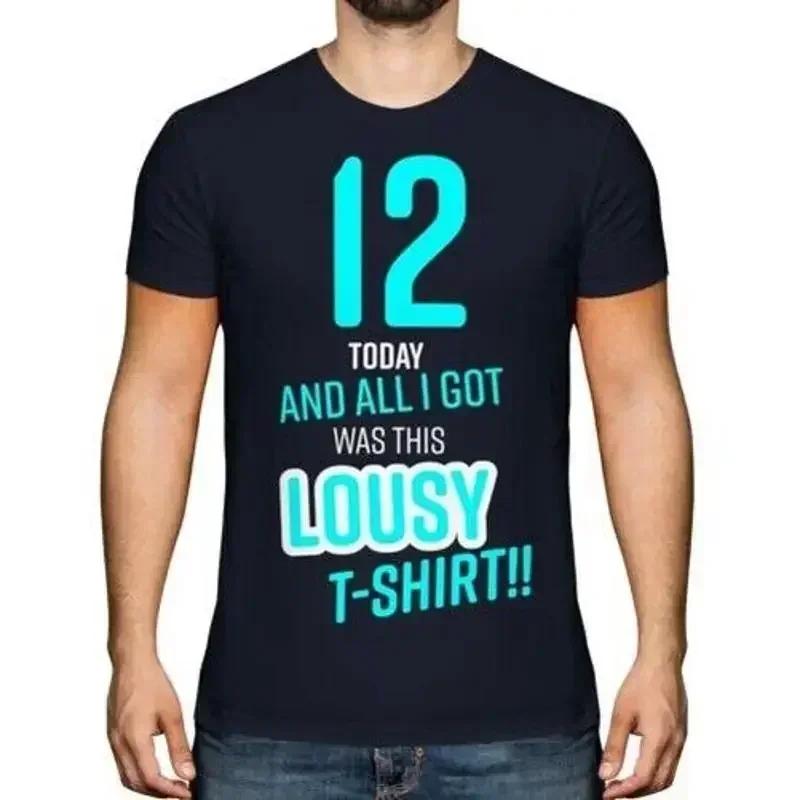 Funny 12th Disgusting Birthday Gift TShirt Unisexs Top Blue Novelty 12 Son