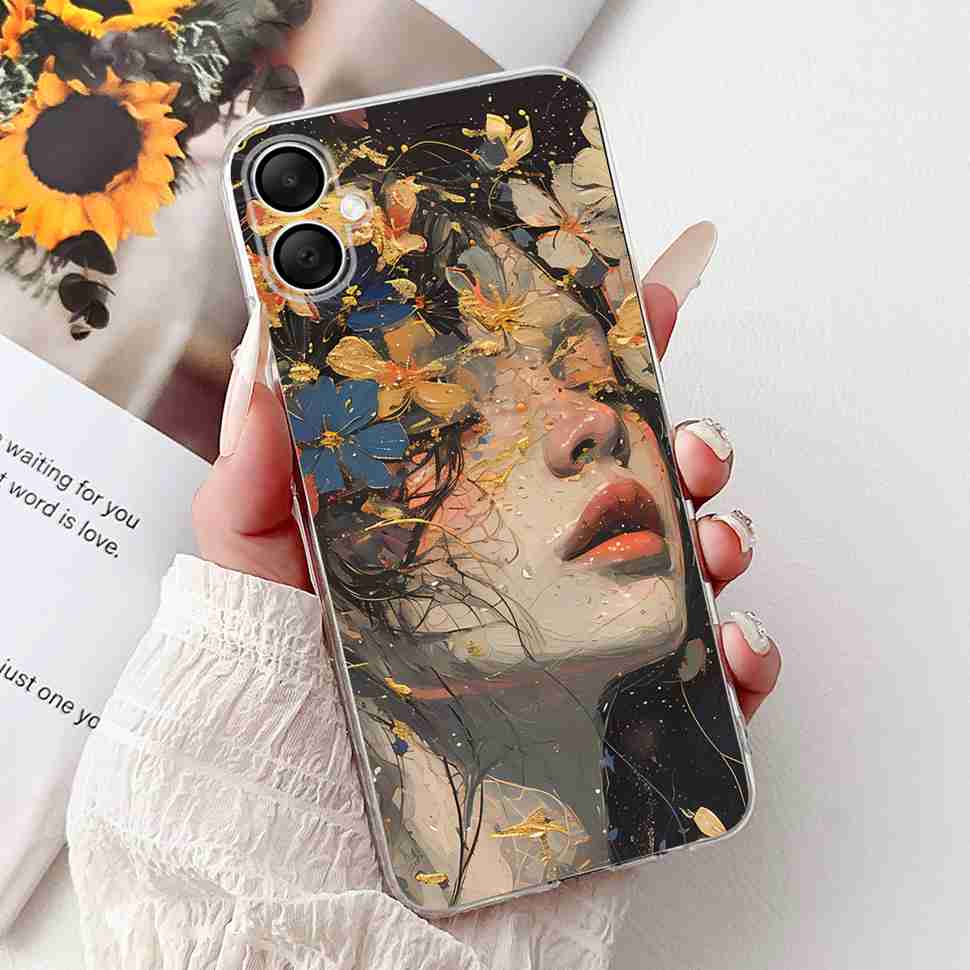 For Samsung Galaxy A06 Case A065F A065M Fashion Girls Flowers Soft Silicone Back Cover For Samsung A06 A05 SamsungA05 Case