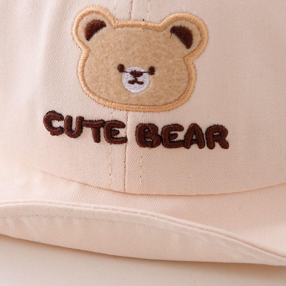 Cartoon Bear Toddler Peaked Cap Breathable Children Sports Hats Fashion Baby Sun Visor Hat  Outdoor