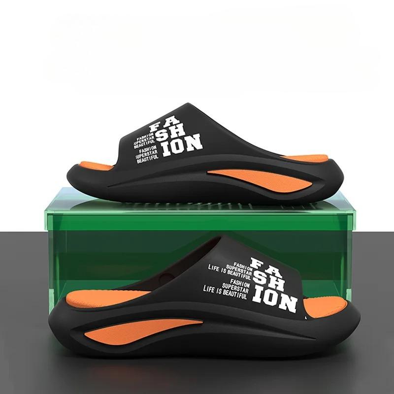 Men's Summer Outdoor Sandals Soft Bot Thi Heel Beach Slippers Anti-Slip Deodorant Casual Slip-On Oes Breathable