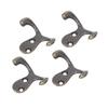 10Pcs Coat Hooks Small Double Prong AntiRust Sturdy Durable Convenient Wall Mounted Tiebacks for